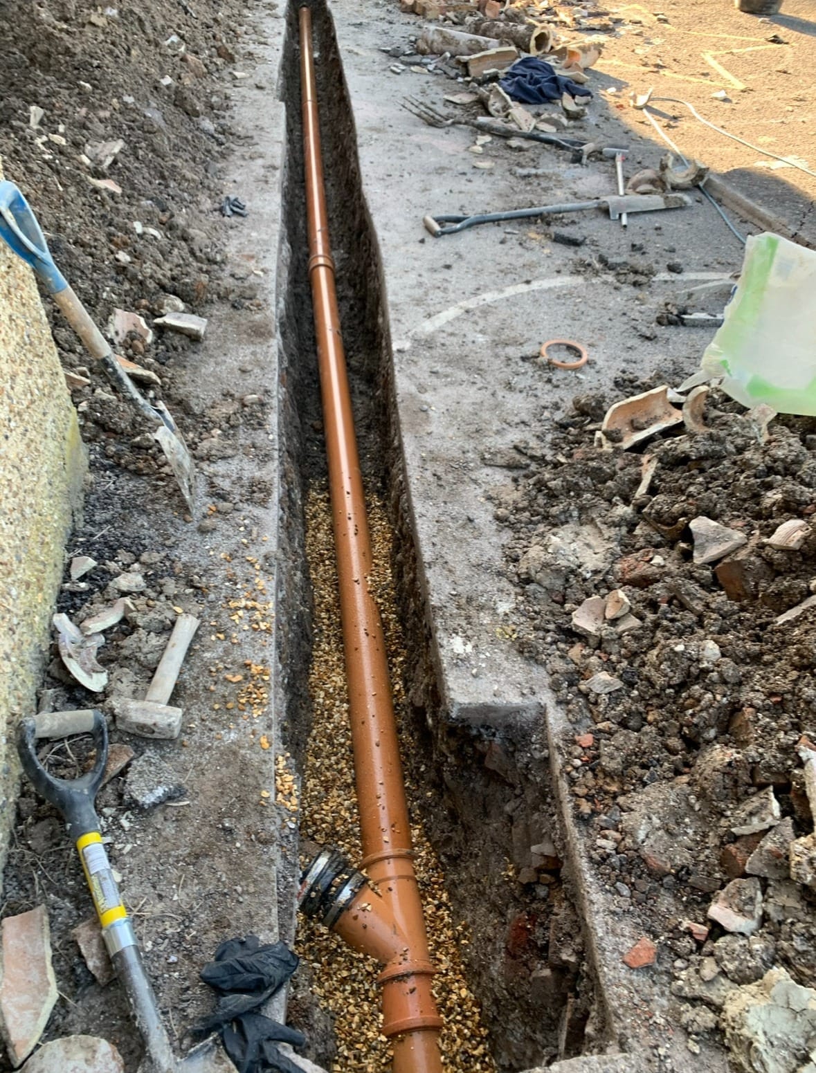 drainage pipe work