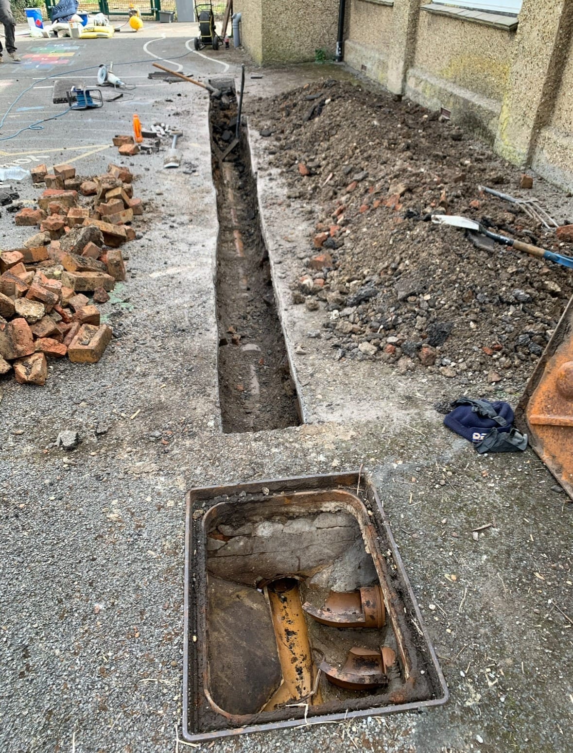 drainage pipe work