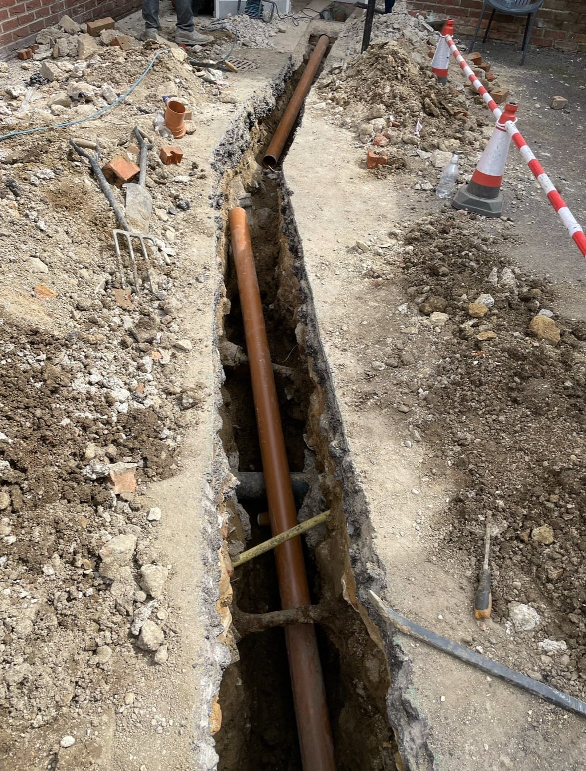 drainage pipe work