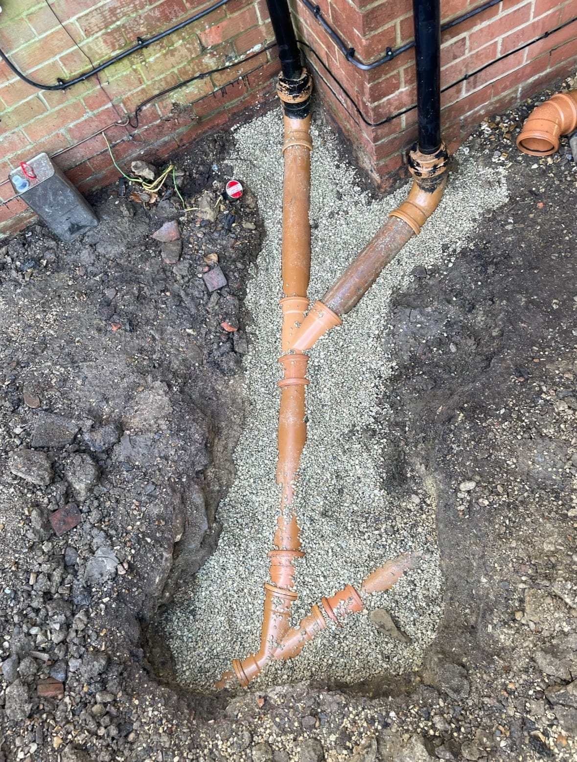 drainage pipe work