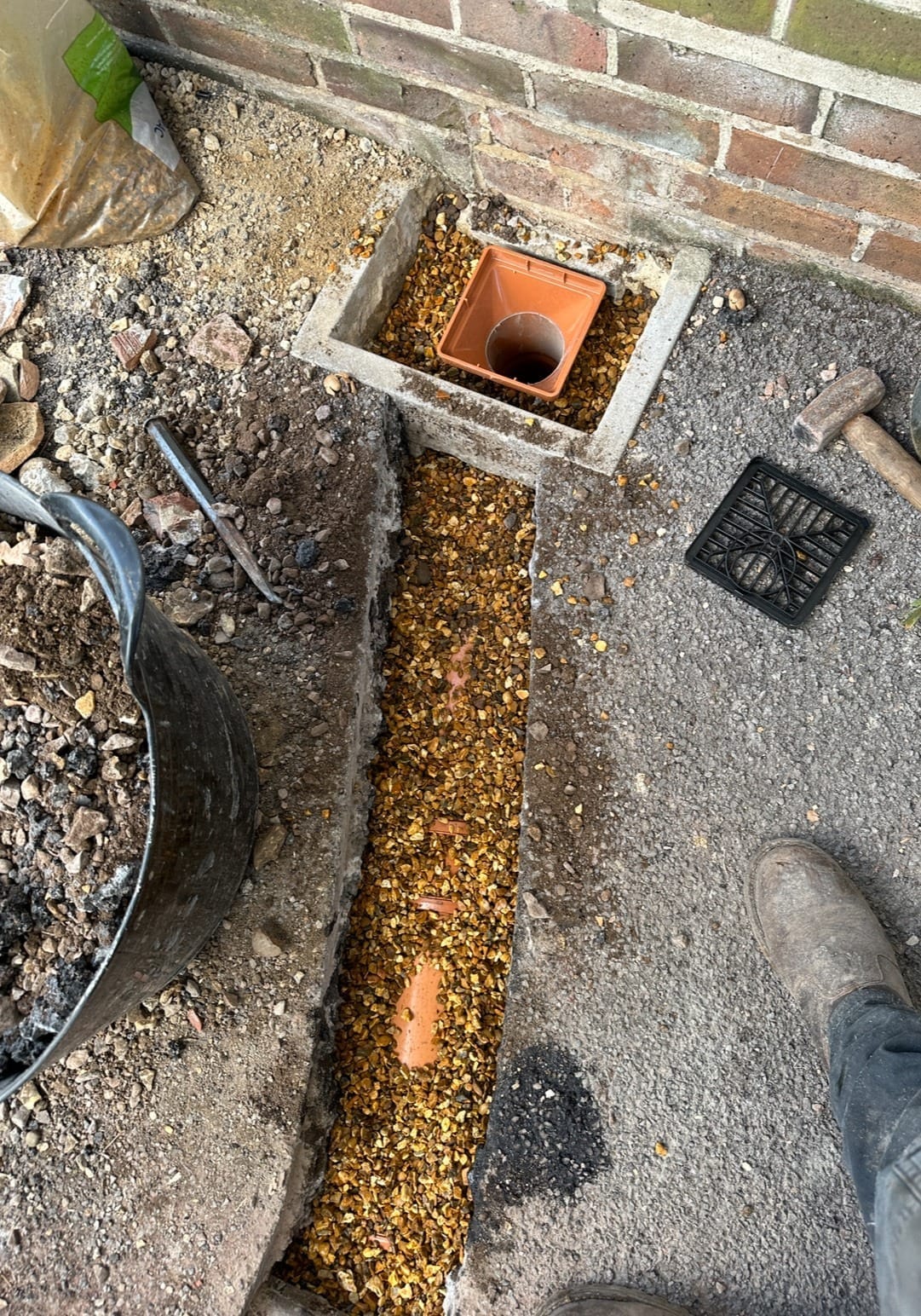 drainage pipe work