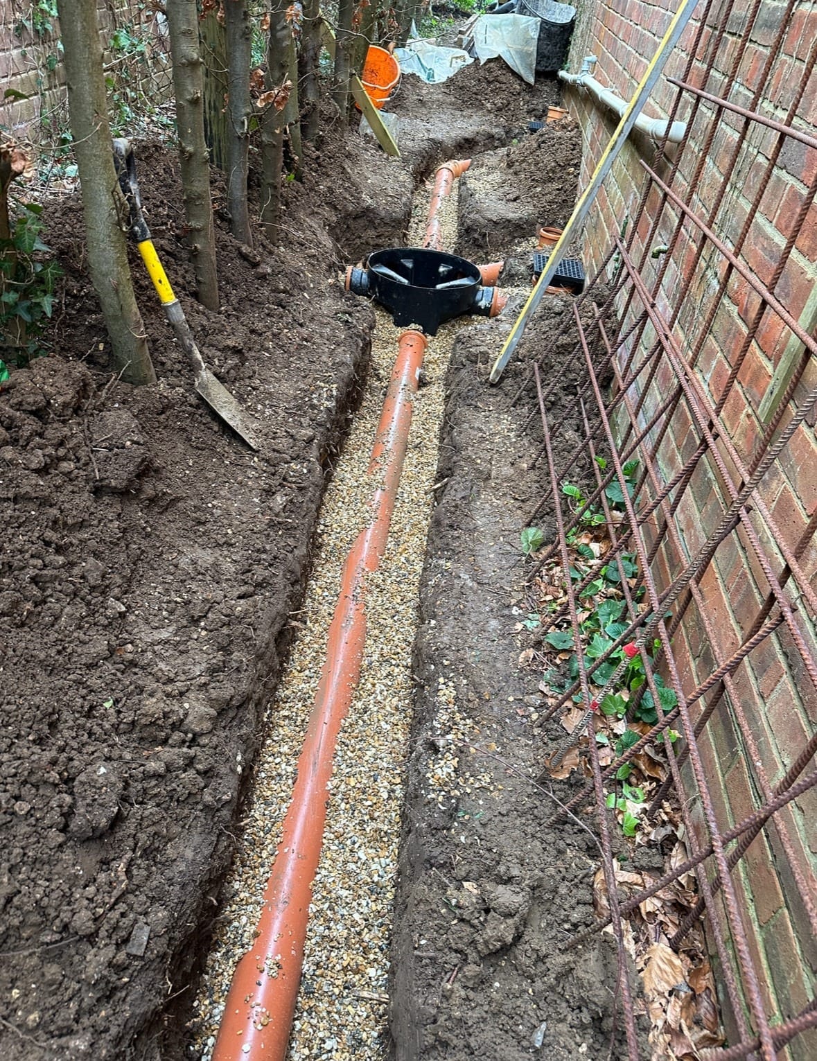 drainage pipe work